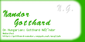 nandor gotthard business card